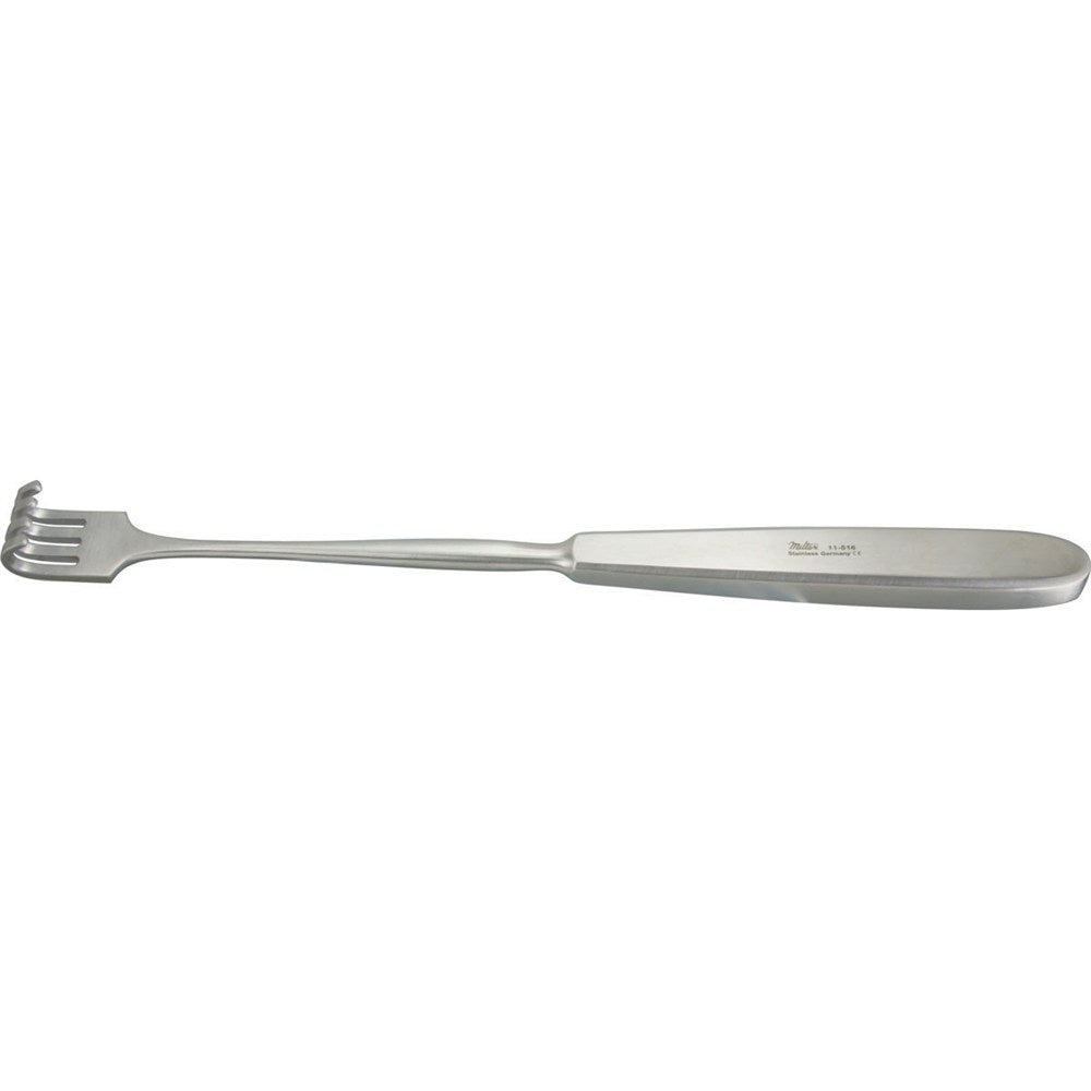 MILTEX VOLKMAN Retractor, 8-1/2" (218mm), 4 Prongs, Blunt, Hollow Handle. MPN: 11-516