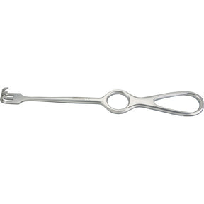 MILTEX VOLKMAN Retractor, 8-1/2" (216mm), 3 Prongs, Sharp, Ring Handle. MPN: 11-532