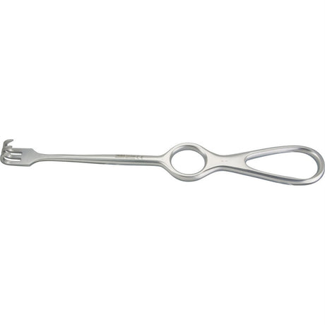 MILTEX VOLKMAN Retractor, 8-1/2" (216mm), 3 Prongs, Sharp, Ring Handle. MPN: 11-532