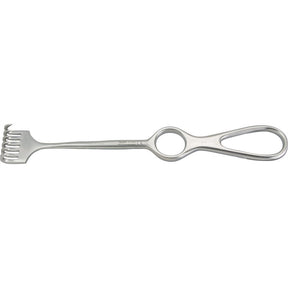 MILTEX VOLKMAN Retractor, 8-1/2" (216mm), 6 Prongs, Sharp, Ring Handle. MPN: 11-536