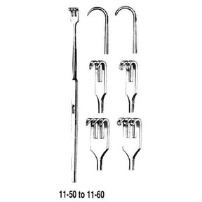 MILTEX Rigid Neck Rake Retractor, 6-1/2" (165mm), 3 Sharp Prongs. MPN: 11-54