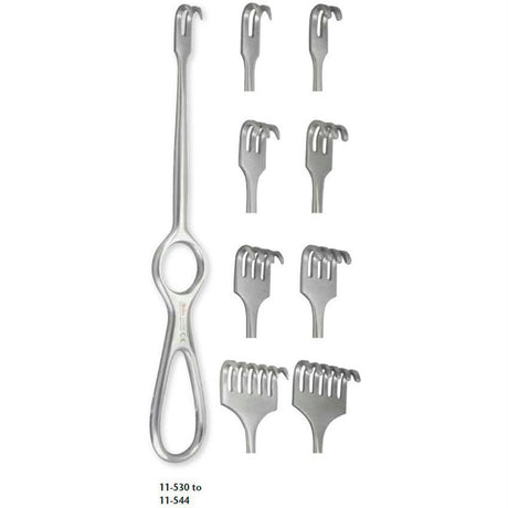 MILTEX VOLKMAN Retractor, 8-1/2" (216mm), 3 Prongs, Blunt, Ring Handle. MPN: 11-540 - Image 4