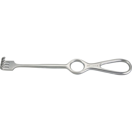 MILTEX VOLKMAN Retractor, 8-1/2" (216mm), 4 Prongs, Blunt, Ring Handle. MPN: 11-542