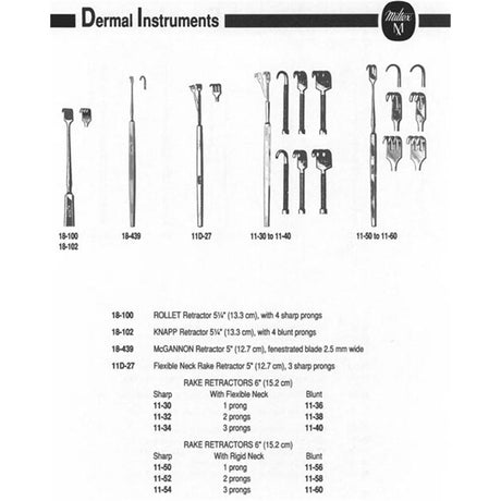 MILTEX Rigid Neck Rake Retractor, 6" (15.2 cm), 2 blunt prongs. MPN: 11-58 - Image 5