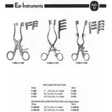 MILTEX WEITLANER Retractor, 6-1/2" (165mm), Sharp, 3 X 4 Teeth, 4" (100mm) Spread. MPN: 11-614 - Image 3