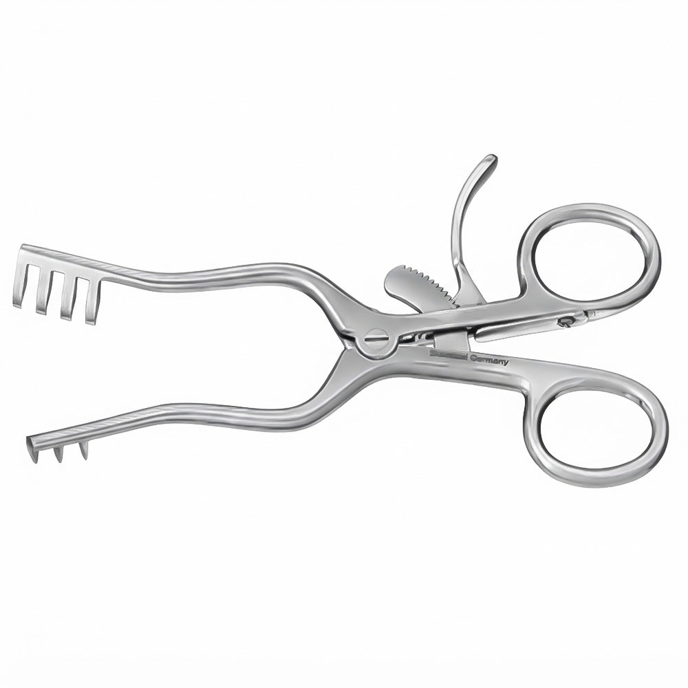 MILTEX WEITLANER Retractor, 7-3/4" (195mm), Sharp, 3 X 4 Teeth, 4-1/4" (108mm) Spread. MPN: 11-617