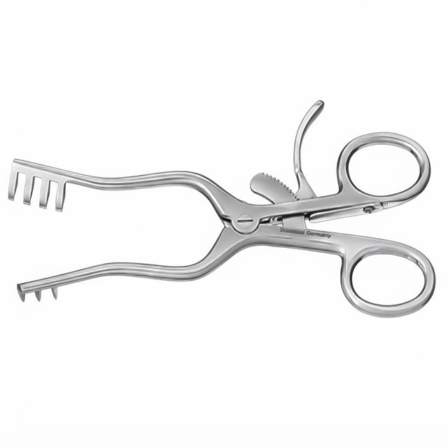 MILTEX WEITLANER Retractor, 7-3/4" (195mm), Sharp, 3 X 4 Teeth, 4-1/4" (108mm) Spread. MPN: 11-617