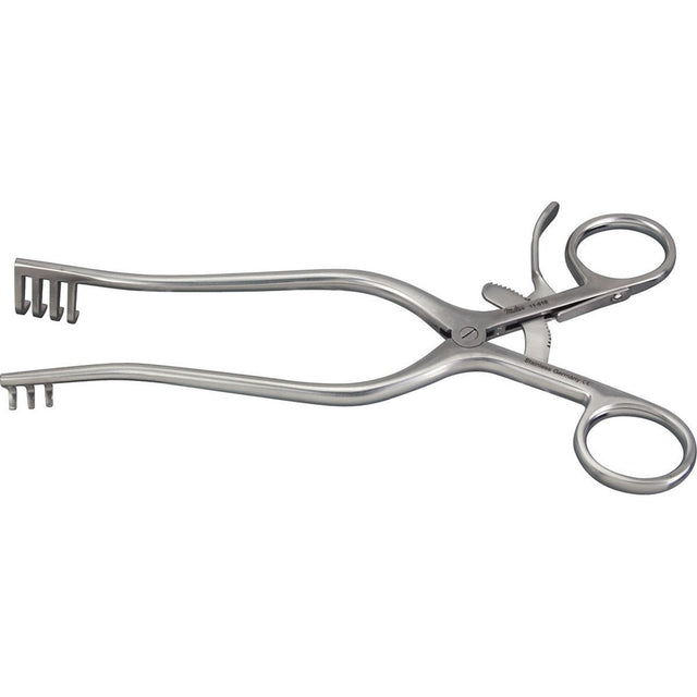 MILTEX WEITLANER Retractor, 7-3/4" (195mm), Blunt, 3 X 4 Teeth, 4-1/4" (108mm) Spread. MPN: 11-618