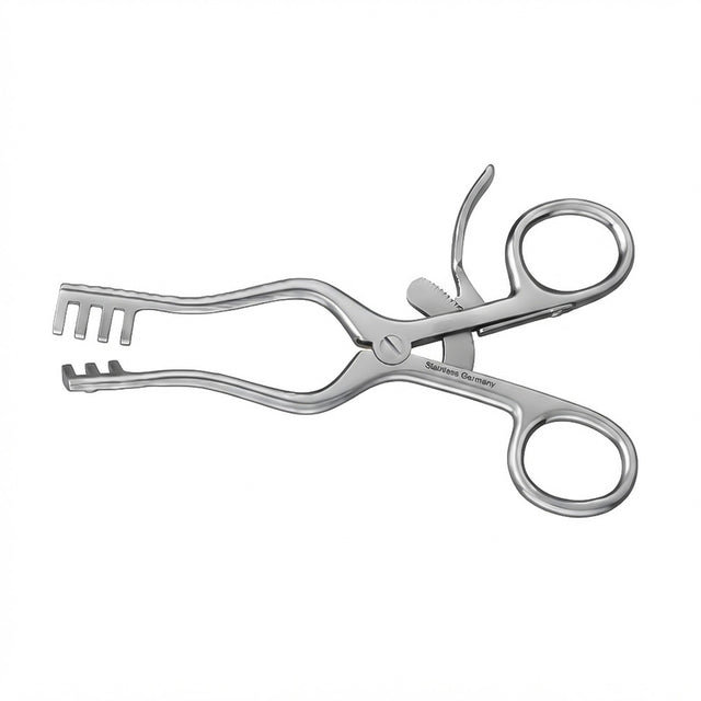 MILTEX WEITLANER Retractor, 9-1/2" (240mm), Blunt, 3 X 4 Teeth, 6" (155mm) Spread. MPN: 11-622