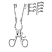 MILTEX BECKMAN-WEITLANER Retractor, 5-1/2", sharp, 3 X 4 teeth, with hinge blades. MPN: 11-630-SH