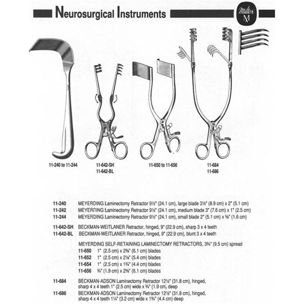 MILTEX MEYERDING Retractor, self-retaining, 1" (2.5 cm) X 2-3/8" (6.1 cm) blades. MPN: 11-650 - Image 3