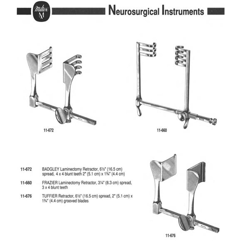 MILTEX TUFFIER Retractor, 2" (5.1 cm) X 1-3/4" (4.4 cm), grooved blades, 6-1/2" (16.5 cm) spread. MPN: 11-676 - Image 4