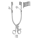 MILTEX BECKMAN-ADSON Retractor, 12-1/2" (31.8 cm), hinged, sharp 4 X 4 teeth 1-3/4" (4.4 cm) X 1-1/4" (3.2 cm). MPN: 11-686