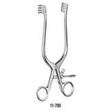MILTEX ADSON Retractor, 7-1/2" (19.1 cm), sharp, 4 X 4 teeth 3/4" (1.9 cm) X 3/4" (1.9 cm), straight Arms. MPN: 11-700