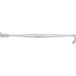 MILTEX SENN Retractor, 6-1/4" (160mm), Double-Ended, 3 Sharp Prongs and 6.5mm X 21mm Blade. MPN: 11-74