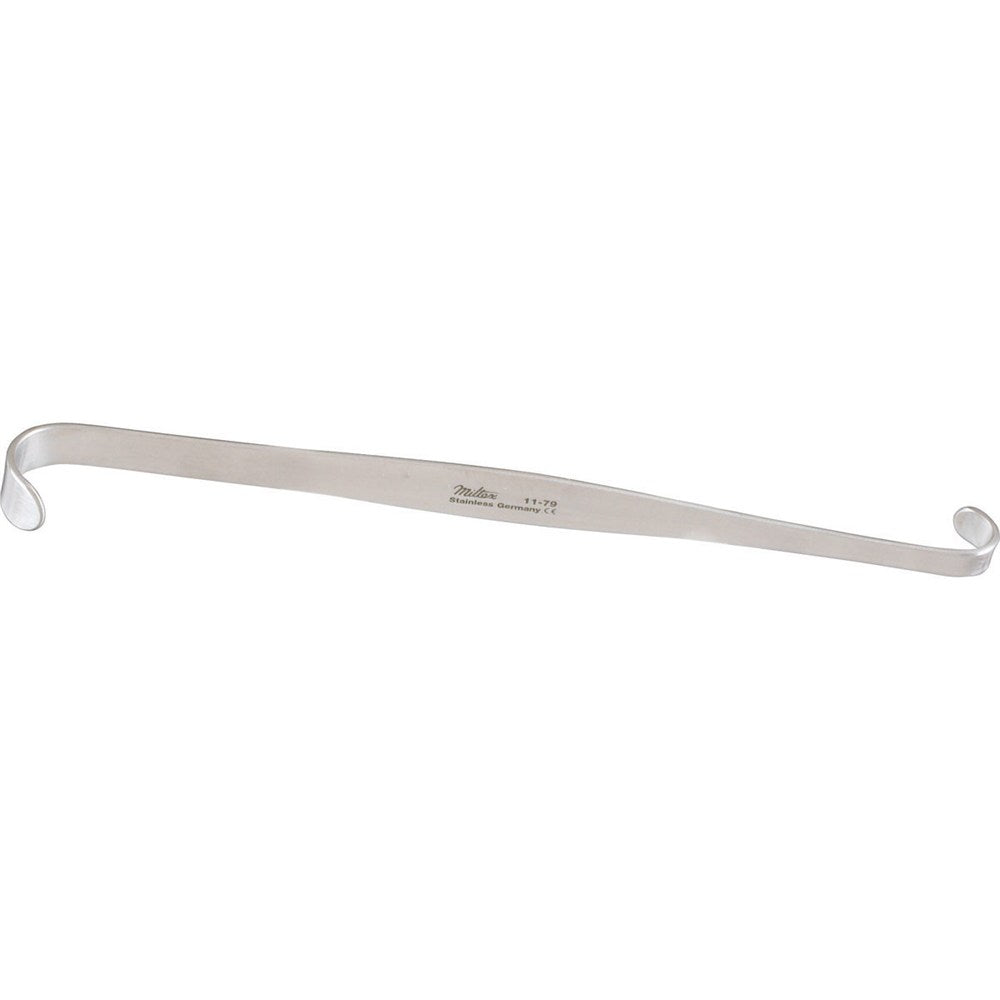 MILTEX Luer S-Shape Retractor, 5-1/2", double end 10 X 5 mm & 14 X 9 mm. MPN: 11-79