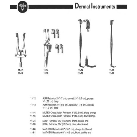 MILTEX MATHIEU Retractor, 6-1/2" (16.5 cm), sharp, double end. MPN: 11-80 - Image 6