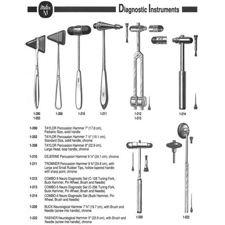 MILTEX DEJERINE Percussion Hammer, 9-1/2" (240mm), Stainless Steel. MPN: 1-210 - Image 2