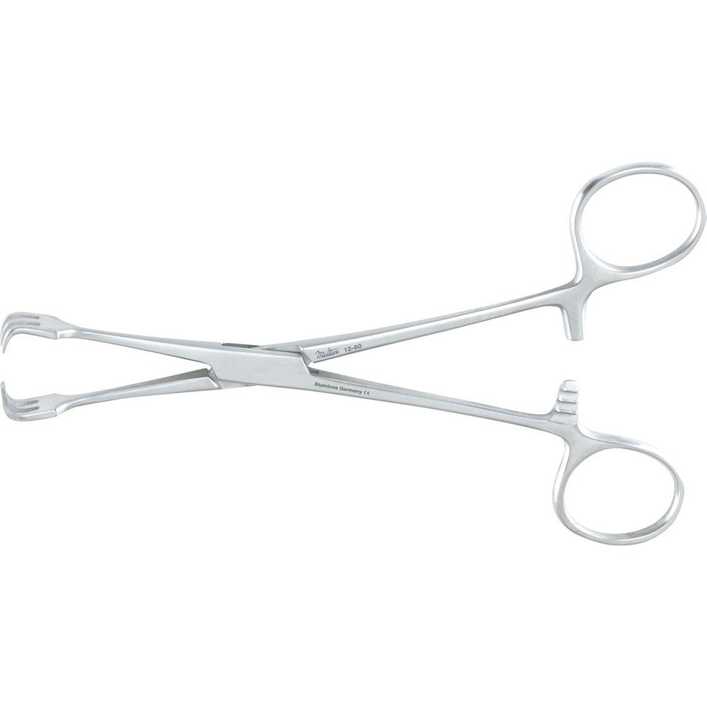 MILTEX LAHEY Traction Forceps, 6-1/4" (156mm), 3 X 3 teeth. MPN: 12-80