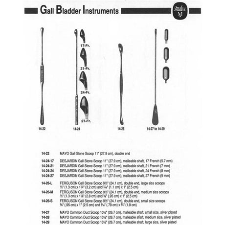MILTEX FERGUSON Gall Stone Scoop, 9-1/2" (24.1 cm), double end, small scoops. MPN: 14-26-S - Image 2