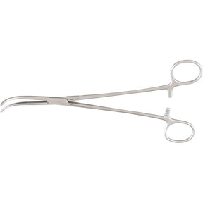 MILTEX GREEN Cystic Duct Forceps, 8-1/2" (218mm), Curved, Delicate, 4 X 4 Locking Teeth. MPN: 14-51