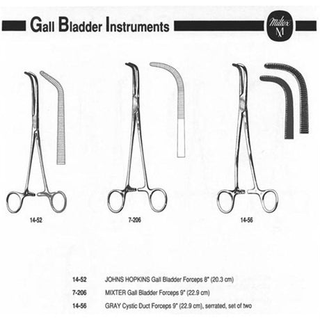 MILTEX JOHN HOPKINS Gall Bladder Forceps, 8" (20.3 cm). MPN: 14-52 - Image 3