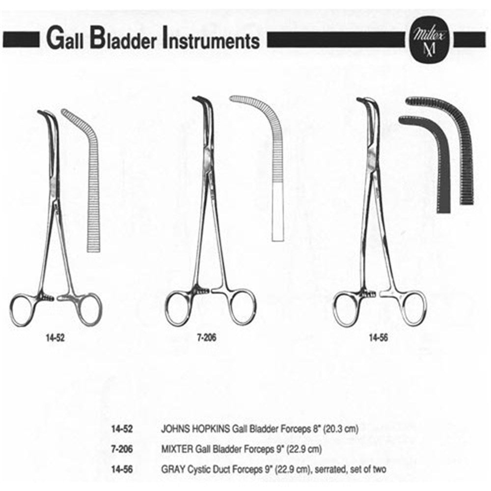 MILTEX GRAY Cystic Duct Forceps, 9" (22.9 cm), serrated, set of 2. MPN: 14-56 - Image 3