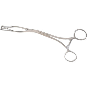 MILTEX LOVELACE Gall Bladder Forceps, 7-1/4" (18.4 cm), angular, 1" (2.5 cm) wide jaws. MPN: 14-66