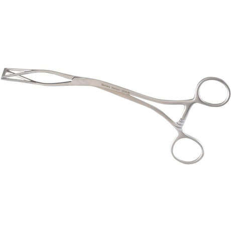 MILTEX LOVELACE Gall Bladder Forceps, 7-1/4" (18.4 cm), angular, 1" (2.5 cm) wide jaws. MPN: 14-66