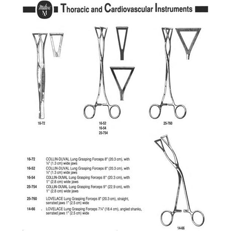 MILTEX LOVELACE Gall Bladder Forceps, 7-1/4" (18.4 cm), angular, 1" (2.5 cm) wide jaws. MPN: 14-66 - Image 4