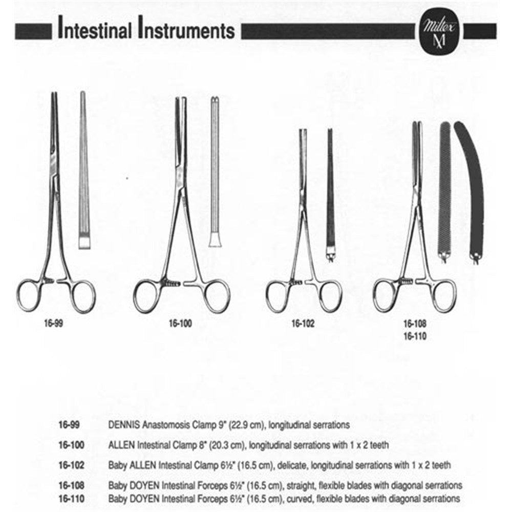 MILTEX ALLEN Clamp, 8" (203mm), Longitudinal Serrations with 1 X 2 Teeth. MPN: 16-100 - Image 3