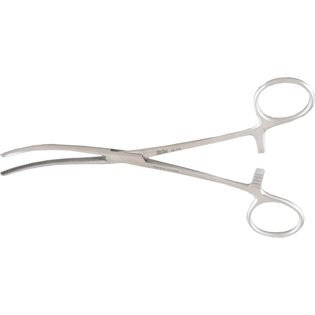 MILTEX Baby DOYEN Intestinal Forceps, 6-1/2" (16.5 cm), curved, flexible blades with diagonal serrations. MPN: 16-110
