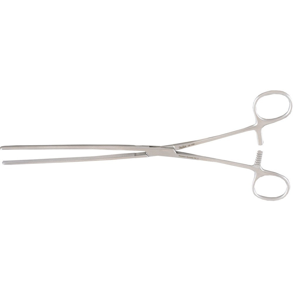 MILTEX MAYO-ROBSON Intestinal Clamp, 10" (255mm), Straight, Longitudinal Serrations. MPN: 16-130