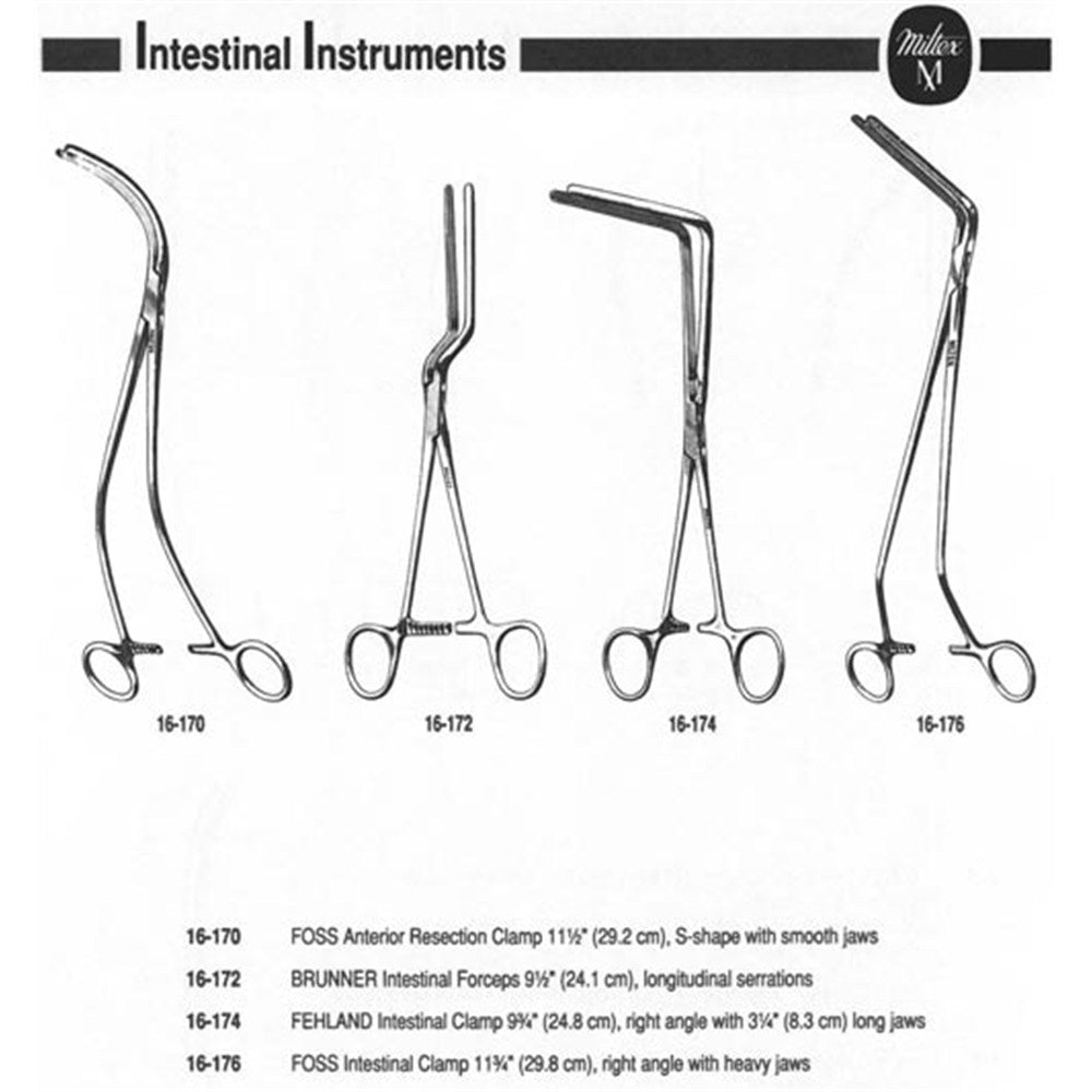 MILTEX BRUNNER Intestinal Forceps, 9-1/2" (24.1 cm), longitudinal serrations. MPN: 16-172 - Image 2