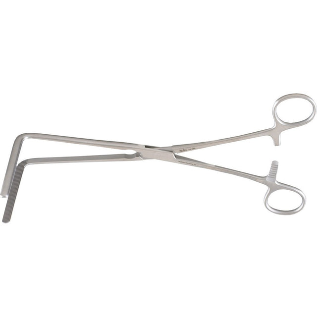 MILTEX FEHLAND Intestinal Clamp, 9-3/4" (24.8 cm), right angle with 3-1/4" (8.3 cm) long jaws. MPN: 16-174