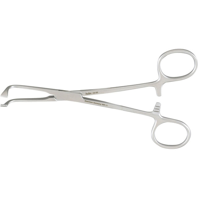 MILTEX ALLIS Tissue Forceps, 5-3/4" (146mm), 5 X 6 Teeth, Angular Jaws. MPN: 16-22