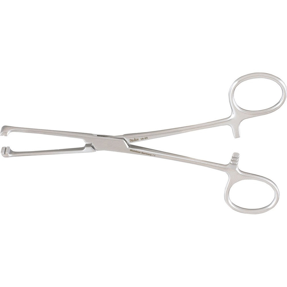 MILTEX ALLIS-NC Non-Crushing Tissue Forceps, 6" (155mm), with Double Row of Non-Traumatic Teeth. MPN: 16-25