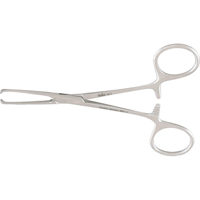 MILTEX Baby ALLIS Tissue Forceps, 5-1/8" (129mm), 4 X 5 Teeth, Delicate Jaws 2.8mm Wide. MPN: 16-3