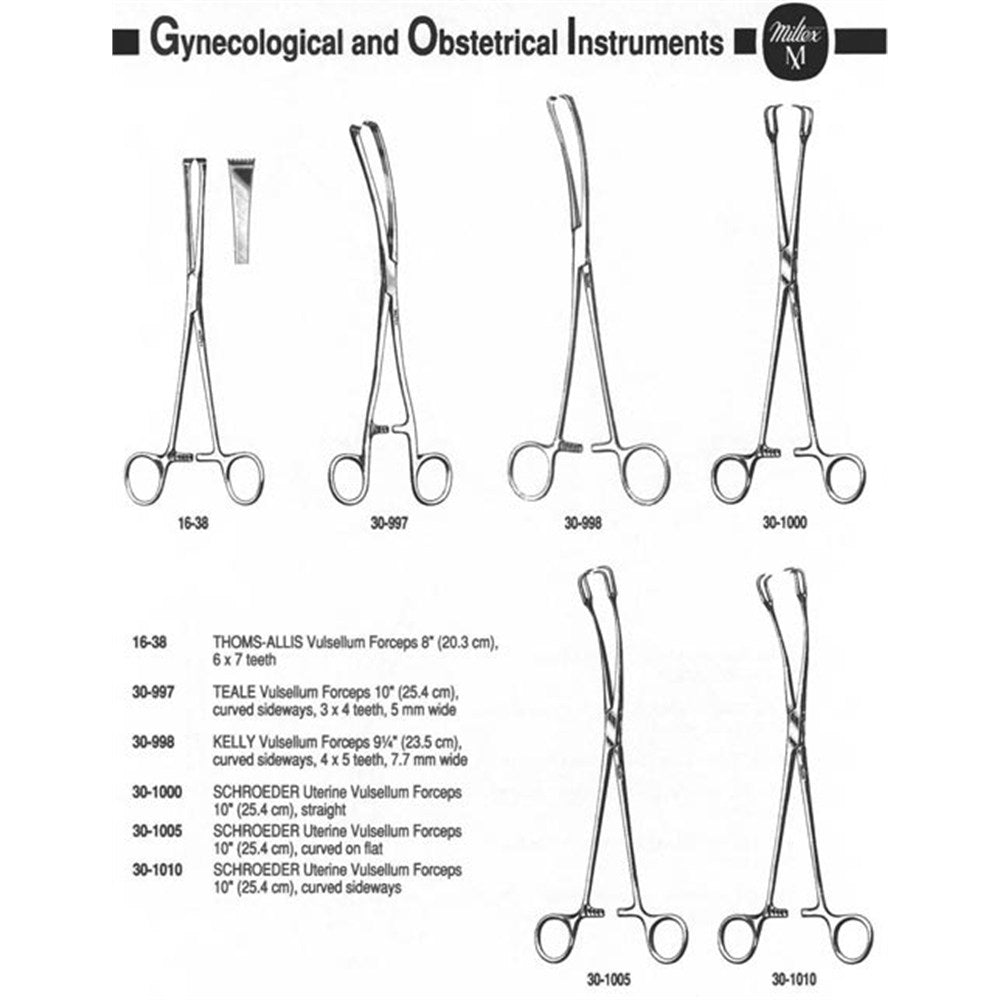 MILTEX THOMS-ALLIS Tissue Forceps, 8-1/4" (207mm), 6 X 7 Teeth. MPN: 16-38 - Image 4