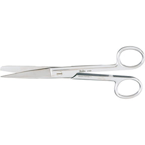 MILTEX Utility Scissors straight, sharp/blunt, one serrated blade, extra heavy, Length= 6-1/2" (16.5 cm). MPN: 1700