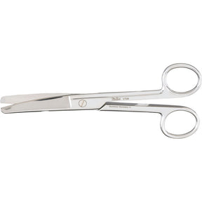 MILTEX Utility Scissors curved, blunt/blunt, one serrated blade, extra heavy, Length= 6-1/2" (16.5 cm). MPN: 1706