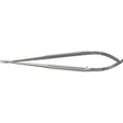 Miltex Micro Needle Holder, 7⅛" (18.1 cm), Curved, Round Handles, 0.6 mm Tips. MPN: 17-1010