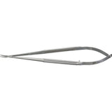 Miltex Micro Needle Holder, 7⅛" (18.1 cm), Curved, Round Handles, 0.6 mm Tips. MPN: 17-1010