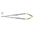 Miltex Jacobson Microvascular Needle Holder, 8½" (21.6 cm), Straight, Serrated Jaws, with Lock, Tungsten Carbide. MPN: 17-1092TC