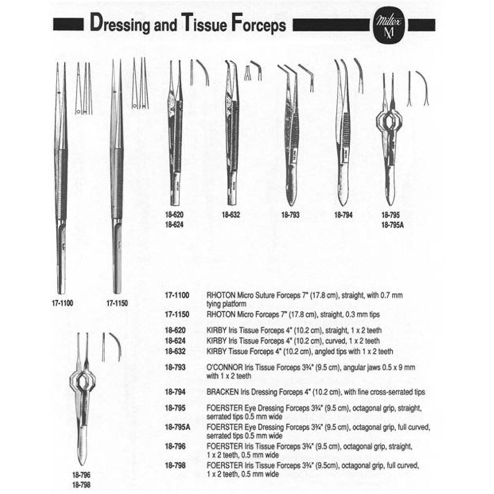 MILTEX Rhoton Micro Suture Forceps 7" (17.8 cm), straight with 0.7 mm tying platform. MPN: 17-1100 - Image 2