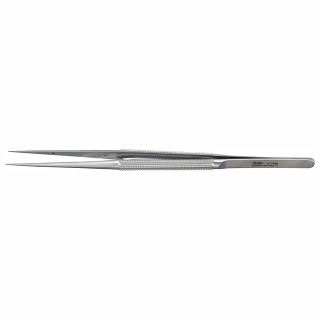 MILTEX Rhoton MicroSurgery Suture Tying Forceps, 7" (180mm), Straight, 0.4mm Tips. MPN: 17-1150