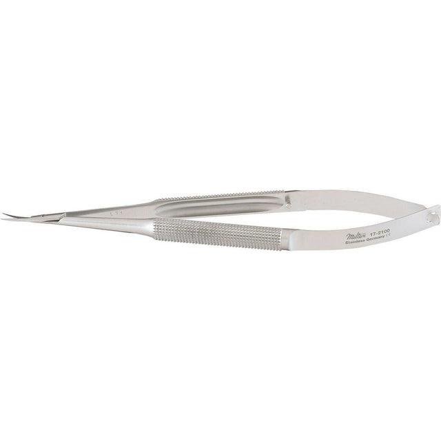 MILTEX Micro Surgery Scissors, Sharp Points, 5-3/4" (145mm) Curved, 10mm Blades, Round Handles. MPN: 17-2100