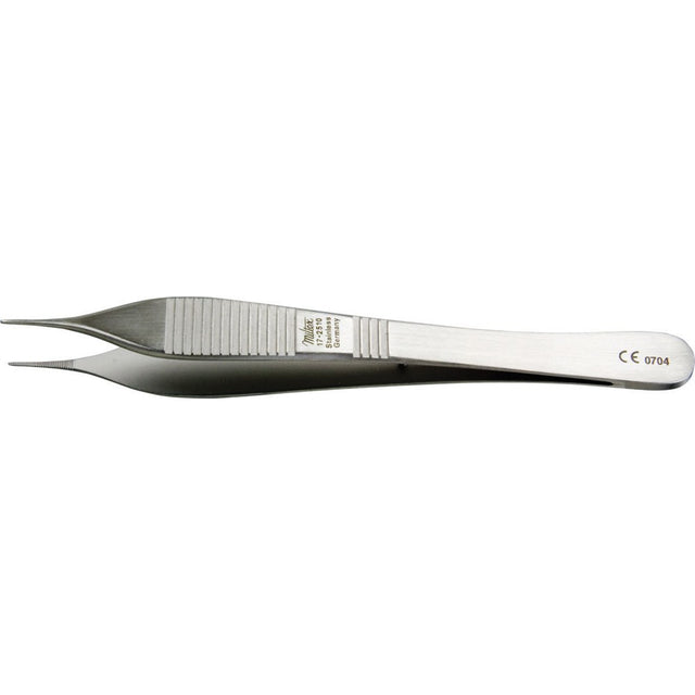 MILTEX Adson Dressing Forceps, 4-3/4" (120mm), Micro Jaw, 0.6mm Wide, Serrated. MPN: 17-2510