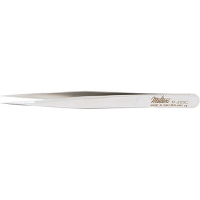 MILTEX SWISS Jeweler Style Forceps, 4-3/8" (110mm) Non-Magnetic Stainless Steel, Style 3C, Narrow, Fine Jaw. MPN: 17-303C