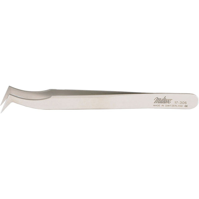 MILTEX SWISS Jeweler Style Forceps, 4-5/8" (116mm) Non-Magnetic Stainless Steel, Style 6, Pickup Jaw. MPN: 17-306
